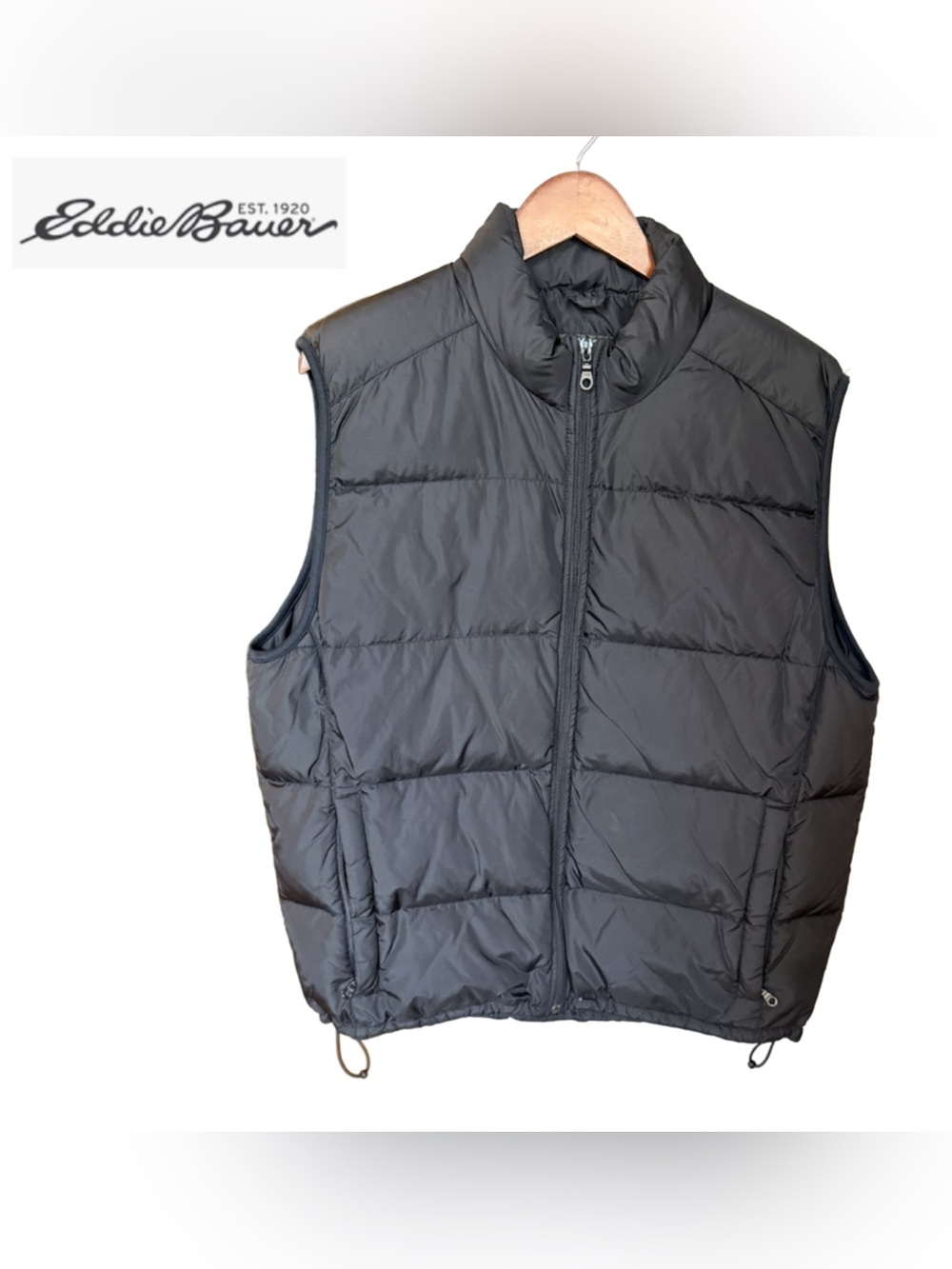 Eddie Bauer Black Quilted Insulated Vest